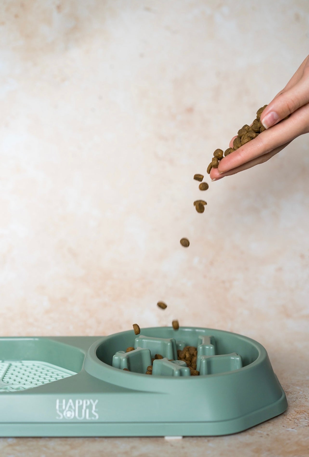 "Sage Green" 3 in 1 Slow Feeder Bowl