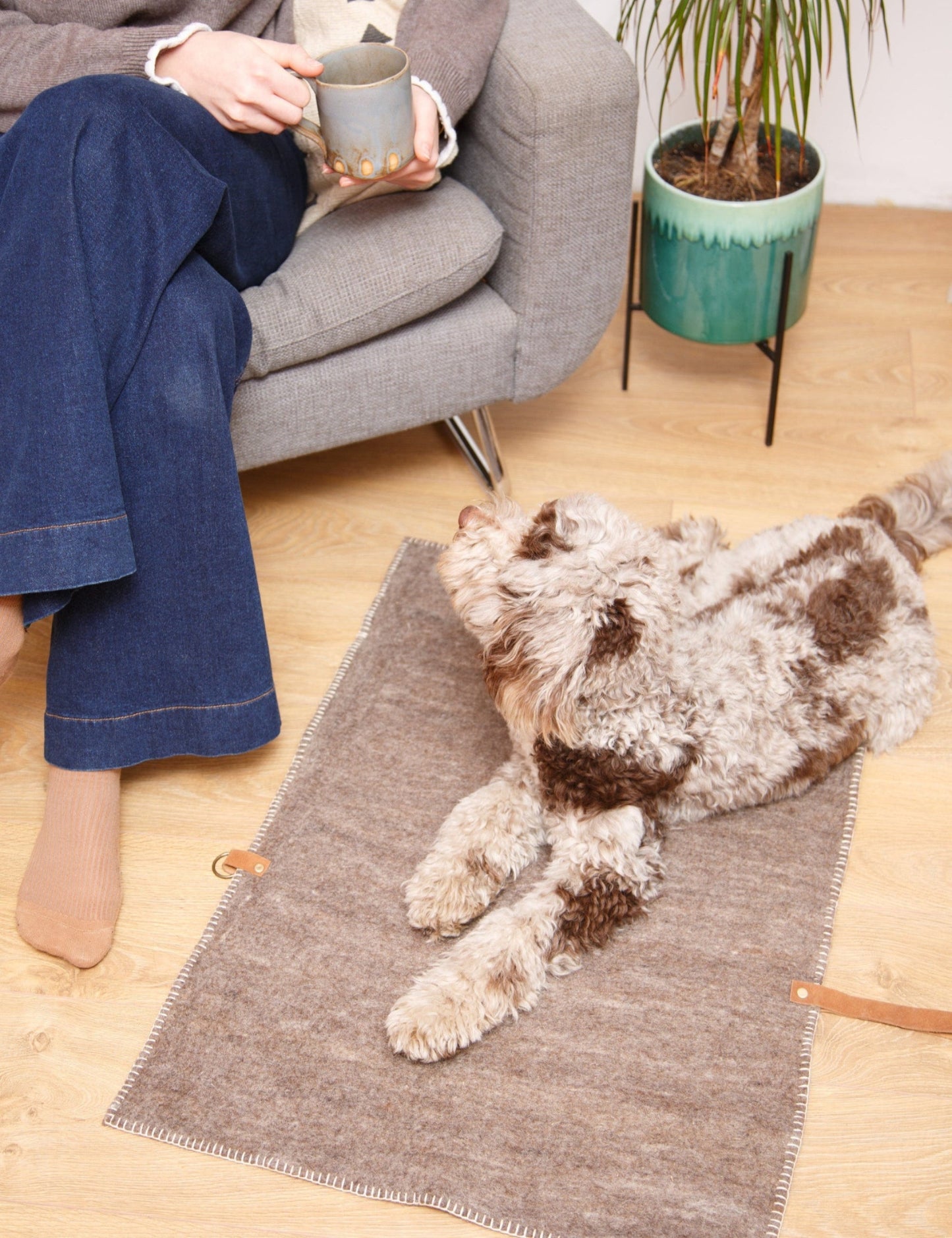 Merino Wool Dog Settle Mat | Calming & Stylish