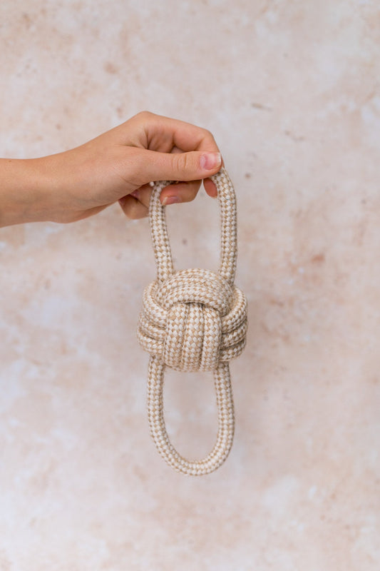Dual Loop Ball | Cotton & Hemp Rope Toy