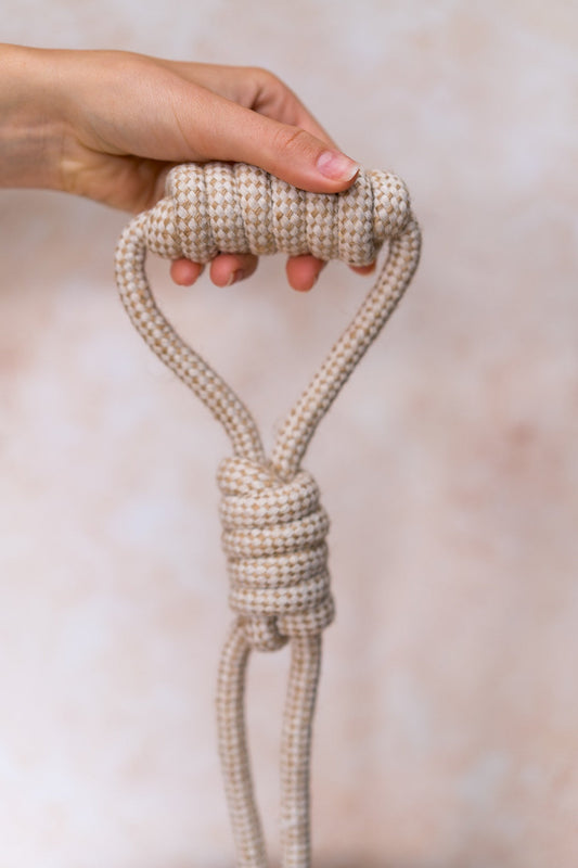 Grip & Fetch Ball | Hemp & Cotton Rope Toy