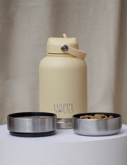 Mocha | Portable Dog Water Bottle with Bowls - For Travel & Hikes