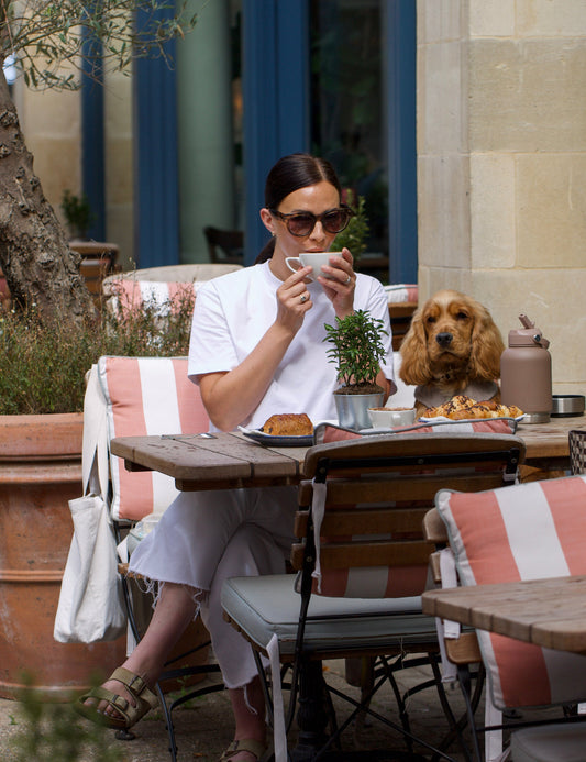 Mocha | Portable Dog Water Bottle with Bowls - For Travel & Hikes