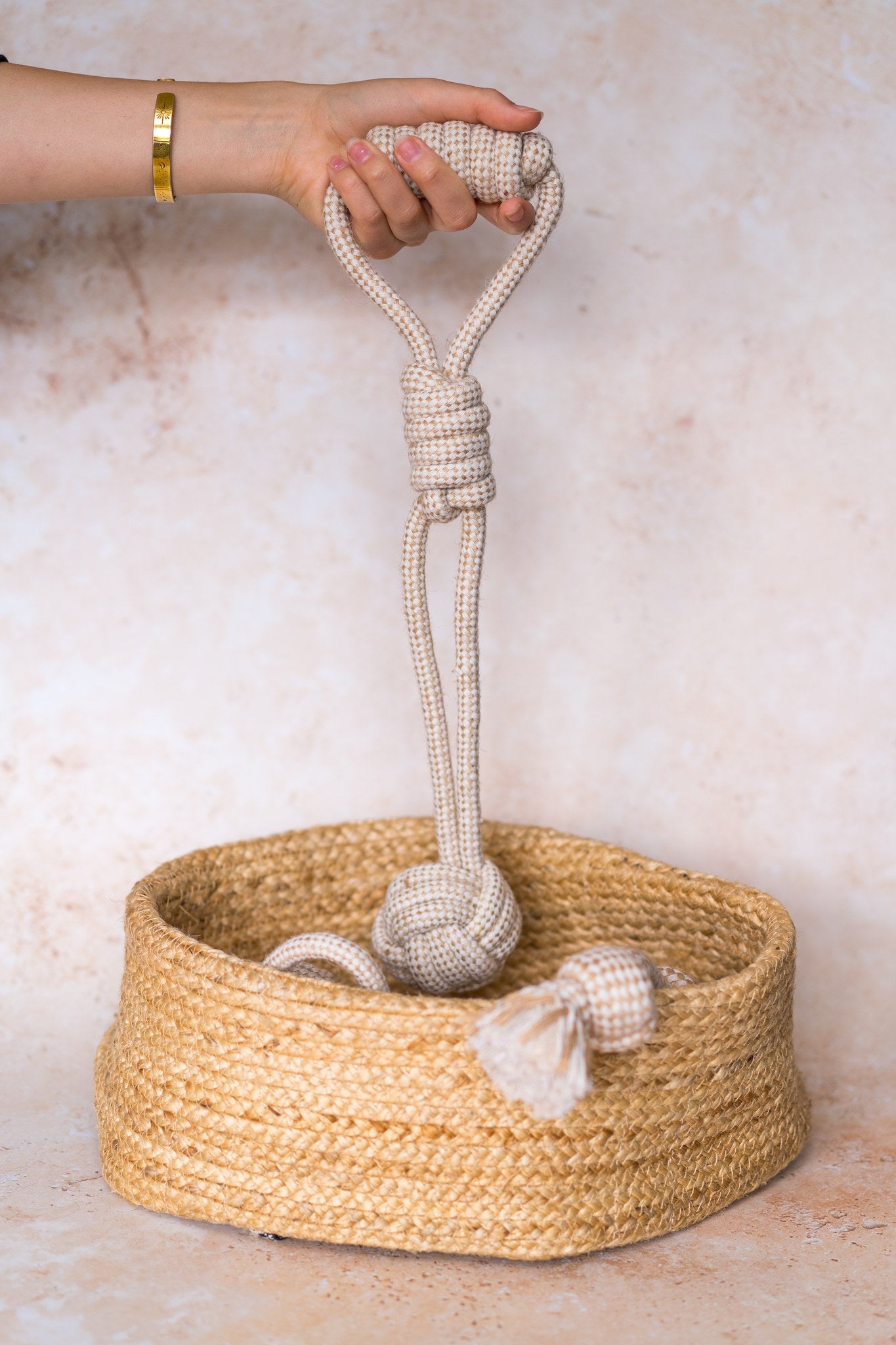 “Triple Knot Rope” Hemp & Cotton Blend Rope Toy