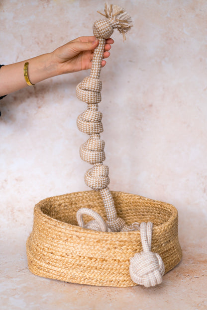 “Triple Knot Rope” Hemp & Cotton Blend Rope Toy